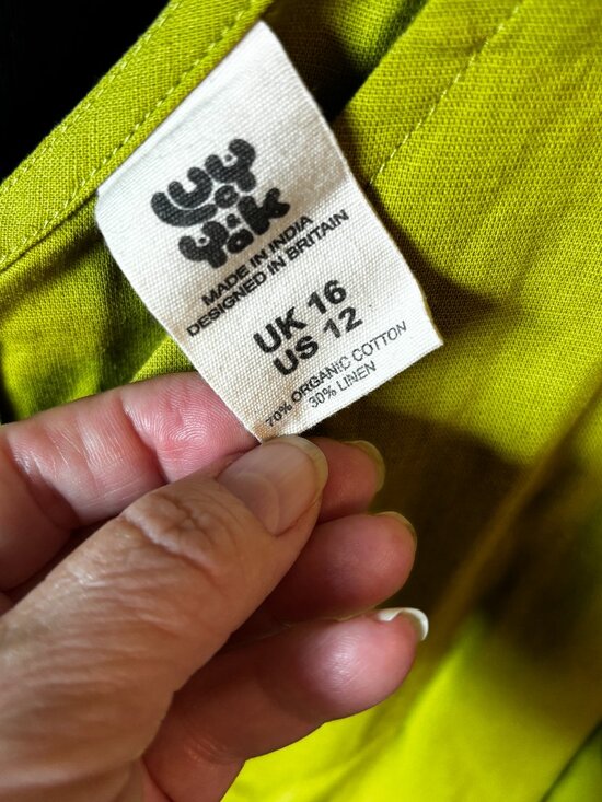 Lucy & Yak Pants - Lucy & Yak Lime Green Women's Jumpsuit - UK 16 / US 12